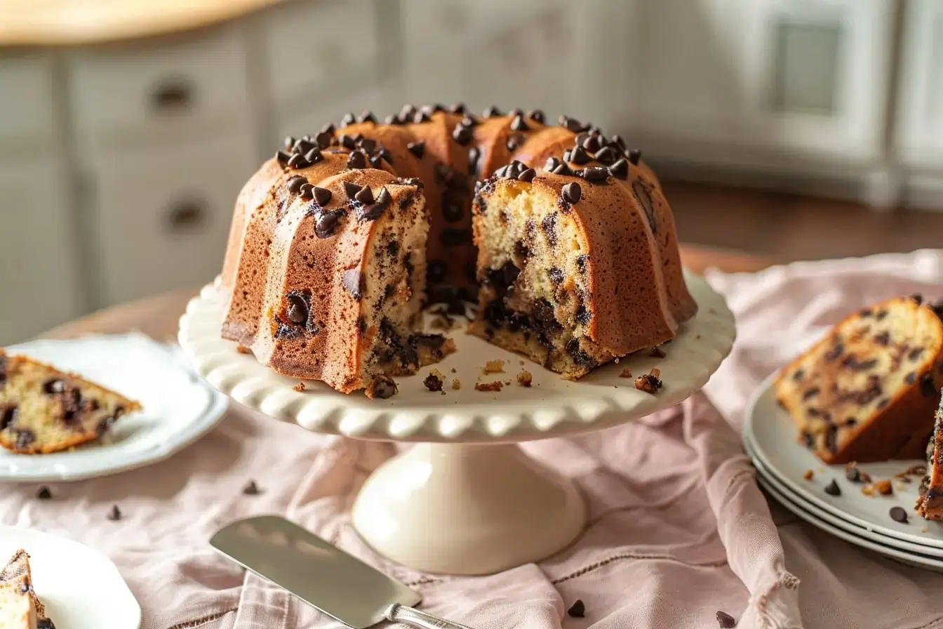 Easy chocolate chip pound cake recipe Family Favorite