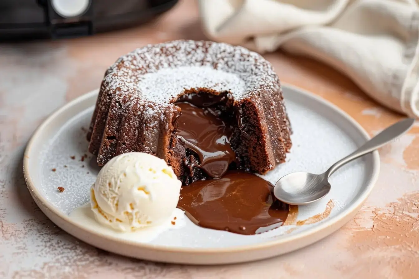 Air Fryer Chocolate Lava Cakes —Dessert in 10 Minutes