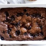 Chocolate Dump Cake from Mix – easy chocolate dessert recipe with bubbling cherry filling and crisp chocolate topping