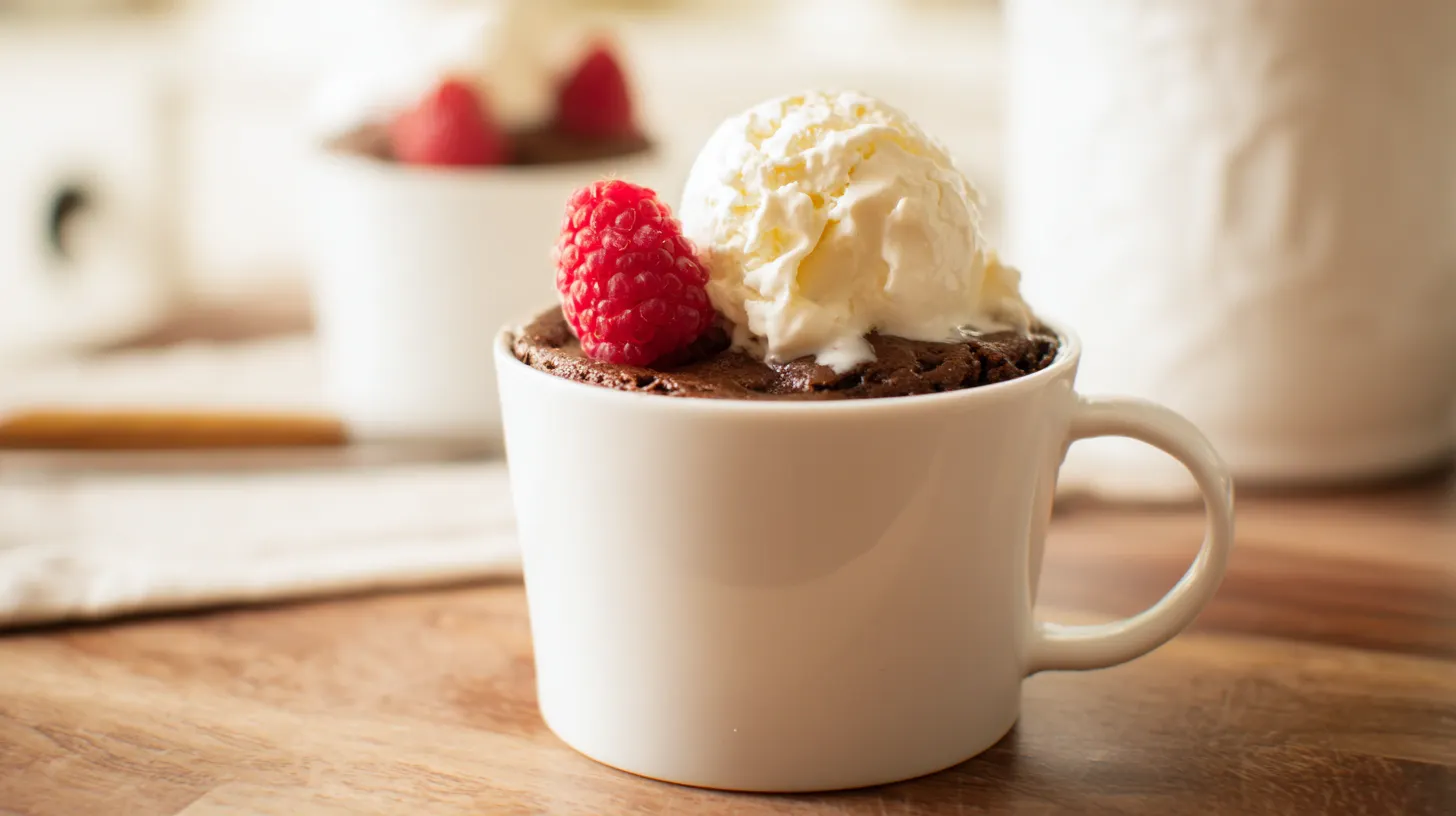 Chocolate Mug Cake from Cake Mix Quick, Rich Ready in 5 Minutes