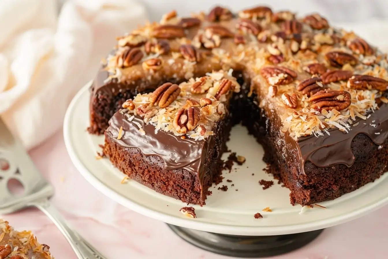 German Chocolate Upside Down Cake Recipe — The Clever Shortcut