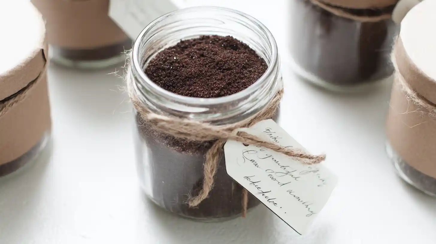 sharing-gluten-free-chocolate-cake-mix-gift Gifting gluten-free chocolate cake mix recipe in mason jars with recipe card for make-ahead gluten-free cake mix and easy gluten-free desserts