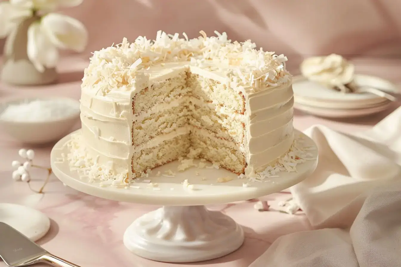 White Chocolate Coconut Cake Recipe — A Tropical Escape