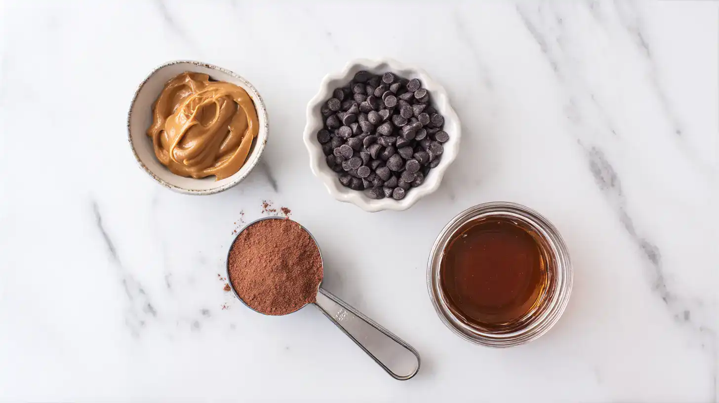 chocolate-bar-ingredients-simple Simple ingredients for 4 ingredient chocolate bars on counte
