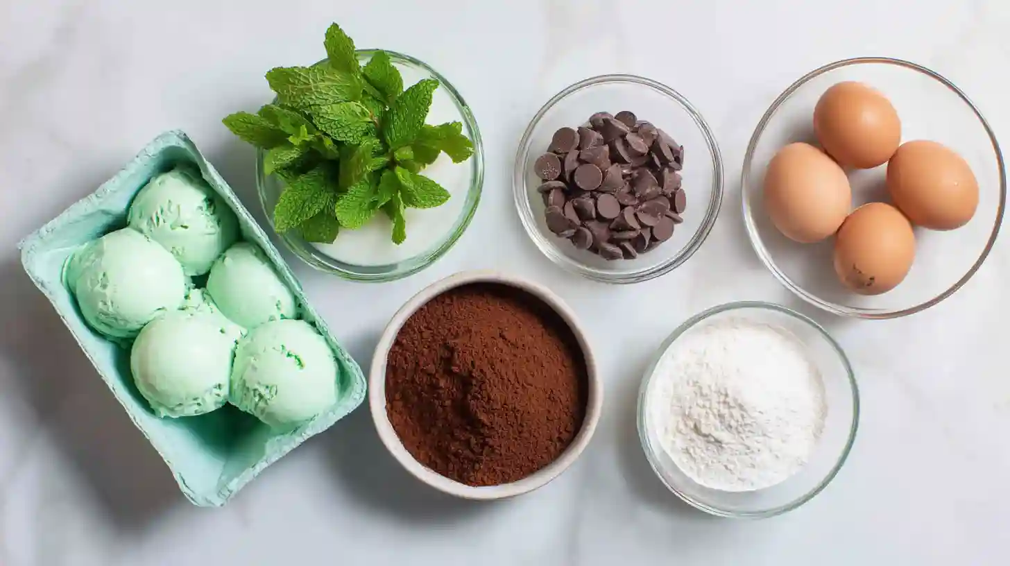 mint-ice-cream-sandwich-ingredients Ingredients for mint chocolate chip ice cream sandwiches