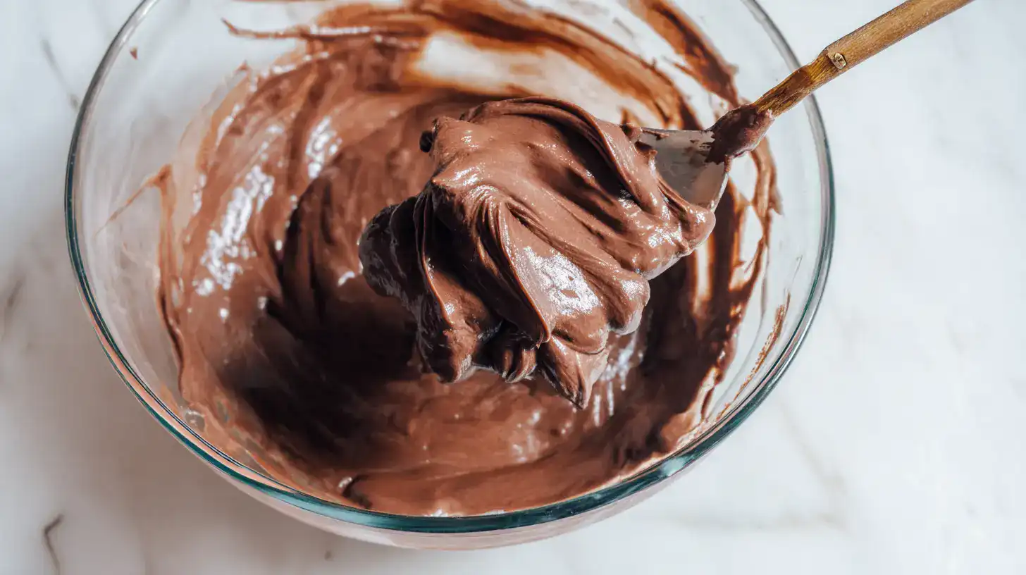 mixing-protein-mousse Mixing chocolate protein mousse