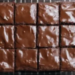 Protein brownies cut in baking dish