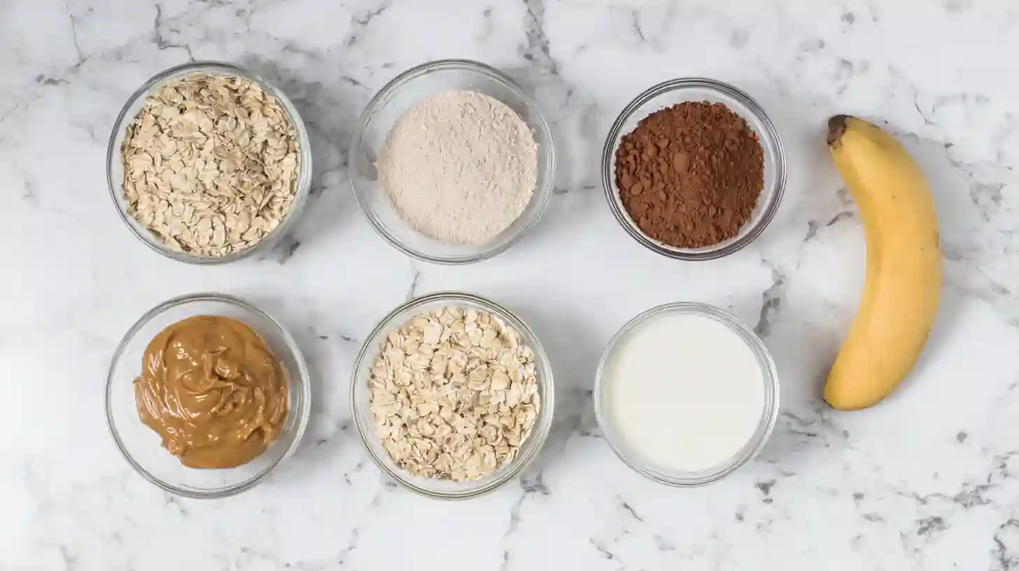 protein-no-bake-cookies-ingredients Ingredients for protein no bake cookies