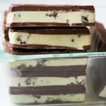 Prepped and stored mint chocolate chip ice cream bars