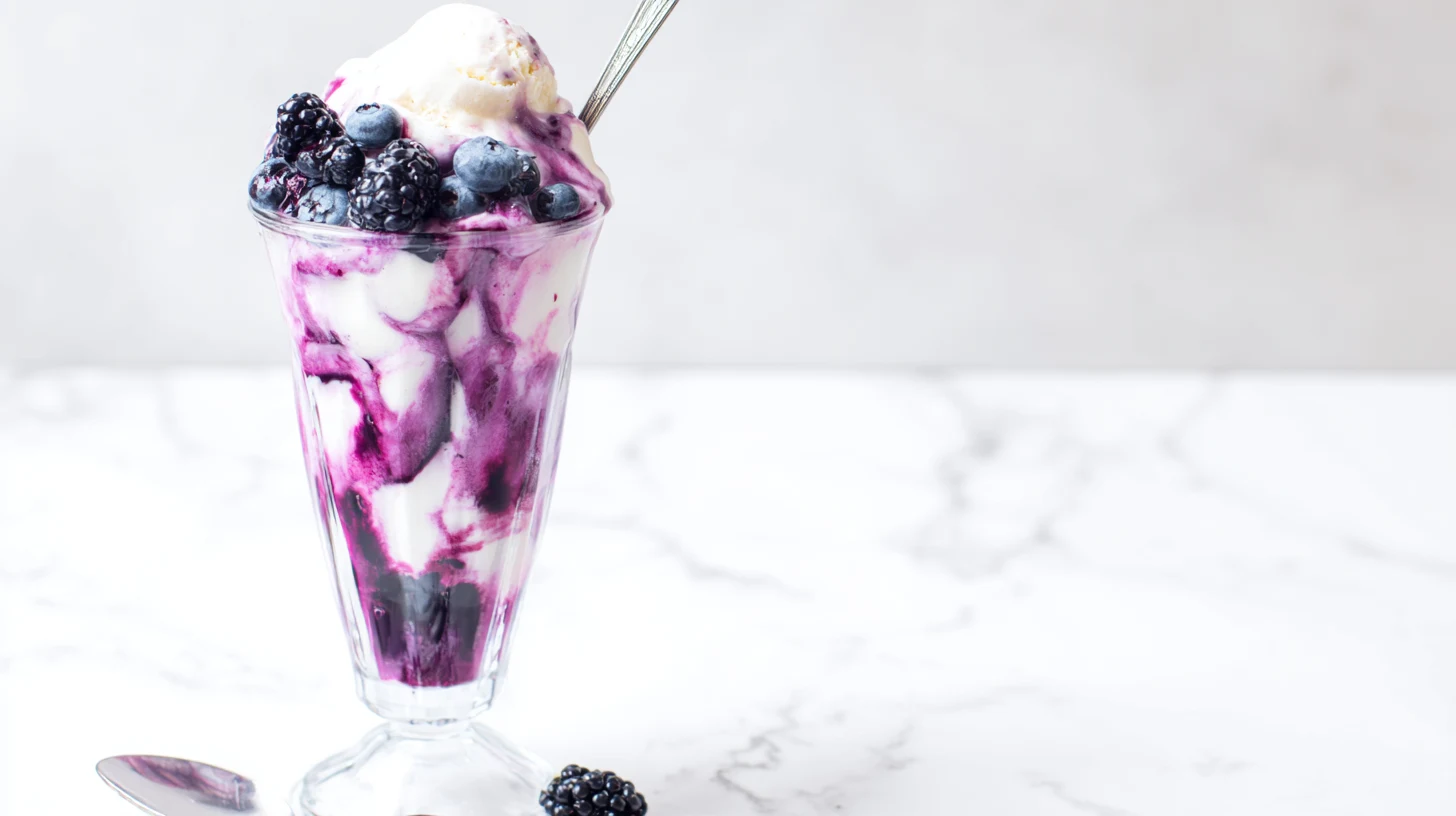 Blueberry & Vanilla Swirl Ice Cream Parfait – Easy Layered Summer Treat