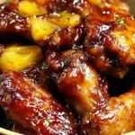 sticky Best brown sugar pineapple wings Chicken with pineapple chunks