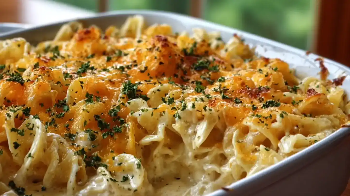 Dollys Creamy Chicken Noodle Casserole – Easy Comfort Food