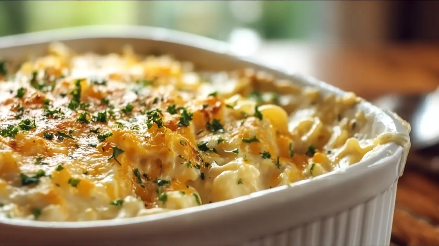 Dollys-creamy-chicken-noodle-casserole-recipe-serve Recipe serve for Dollys Creamy Chicken Noodle Casserole