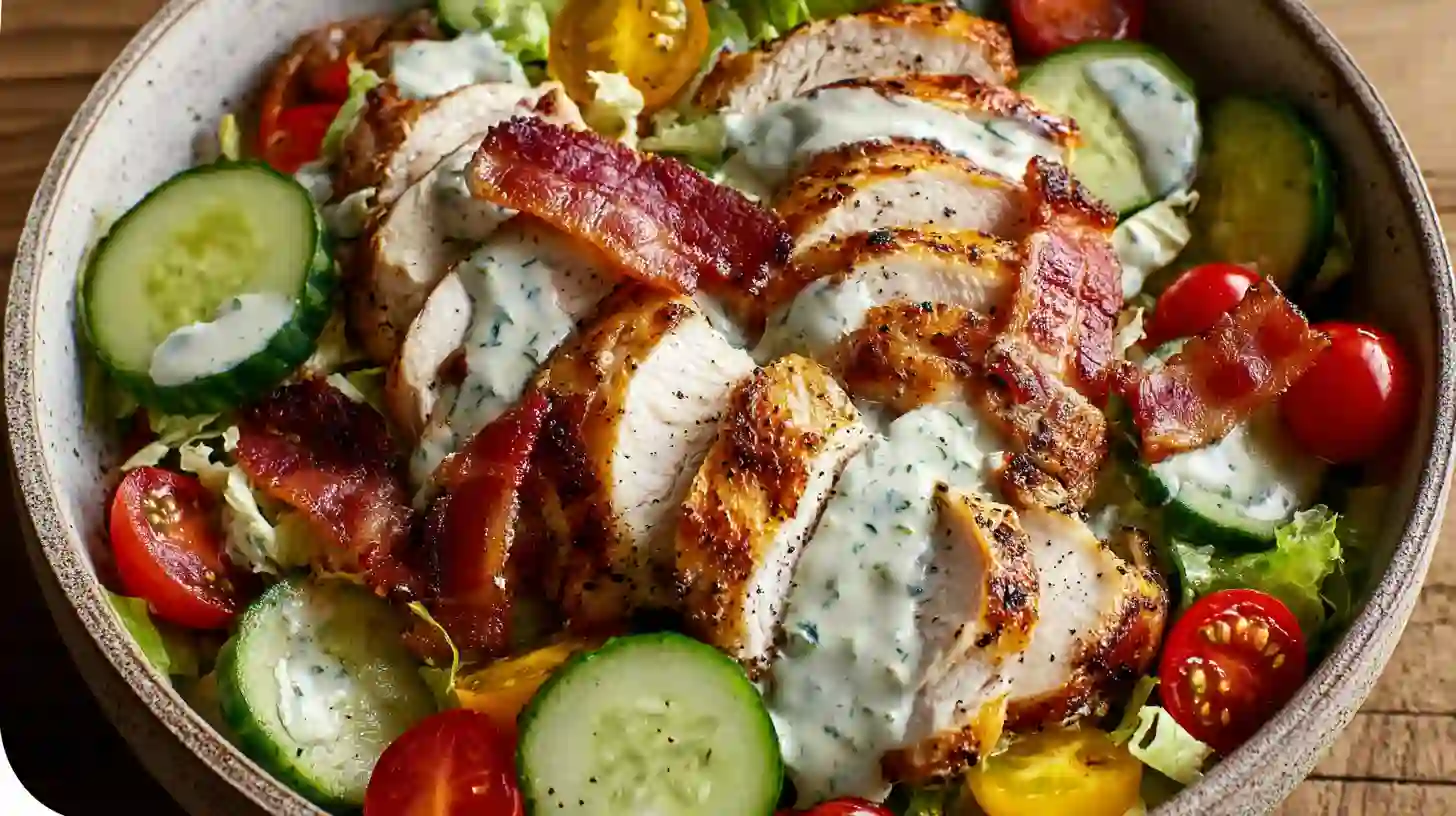 Grilled Chicken & Bacon Cucumber BLT Salad Recipe You’ll Crave