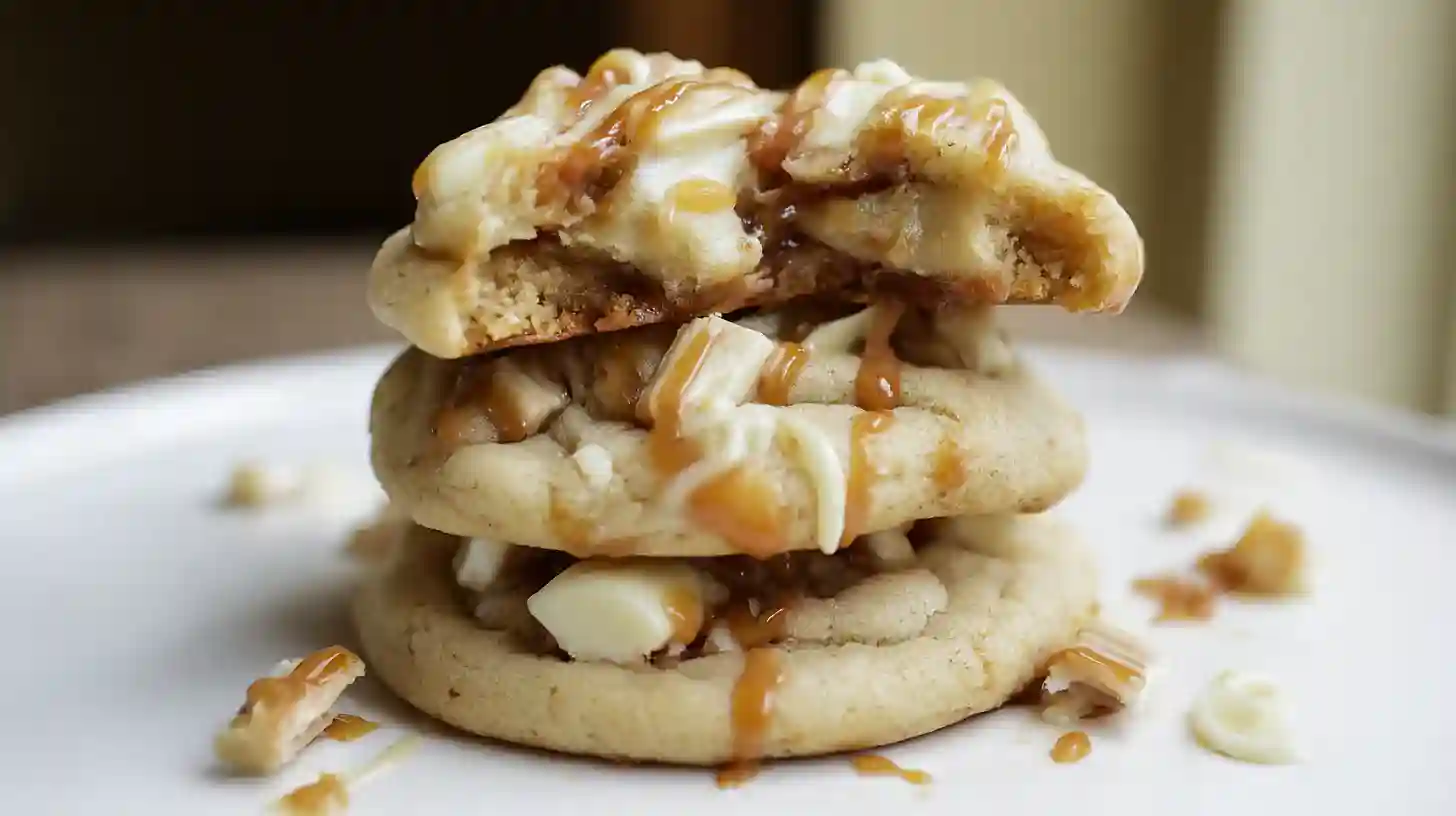 Irresistible White Chocolate Caramel Chunk Cookies Recipe