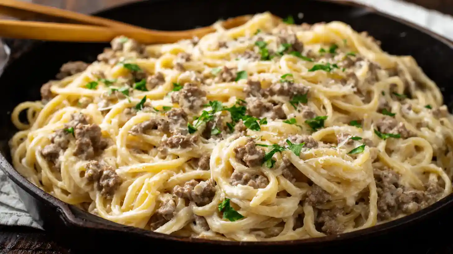 One-Pot Creamy Beef and Garlic Butter Pasta: Quick, Creamy Comfort