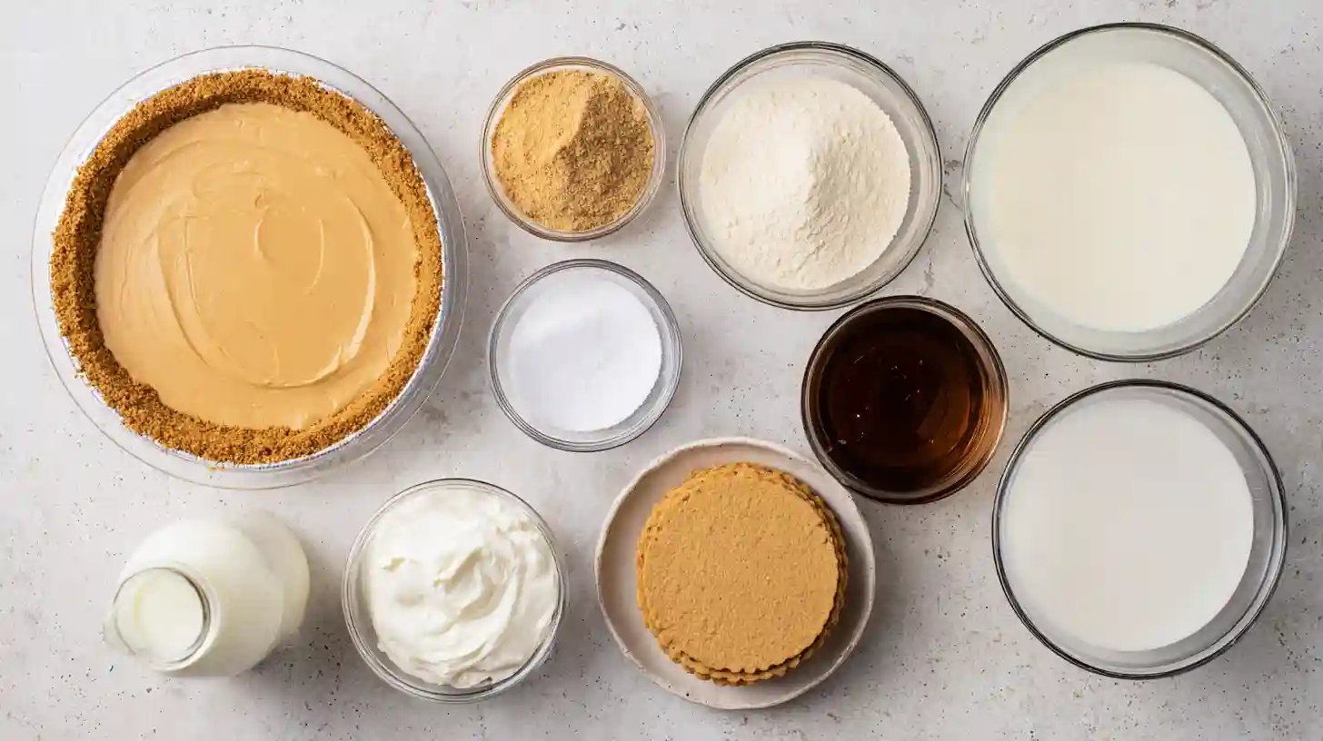 amish-peanut-butter-cream-pie-Recipe-ingredients Ingredients for Amish peanut butter cream pie recipe