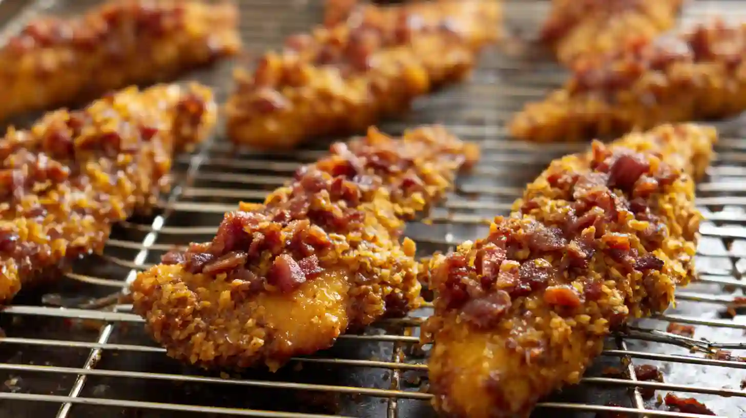 baked-caramelized-bacon-chicken Baked Caramelized Bacon and Brown Sugar Chicken Tenders