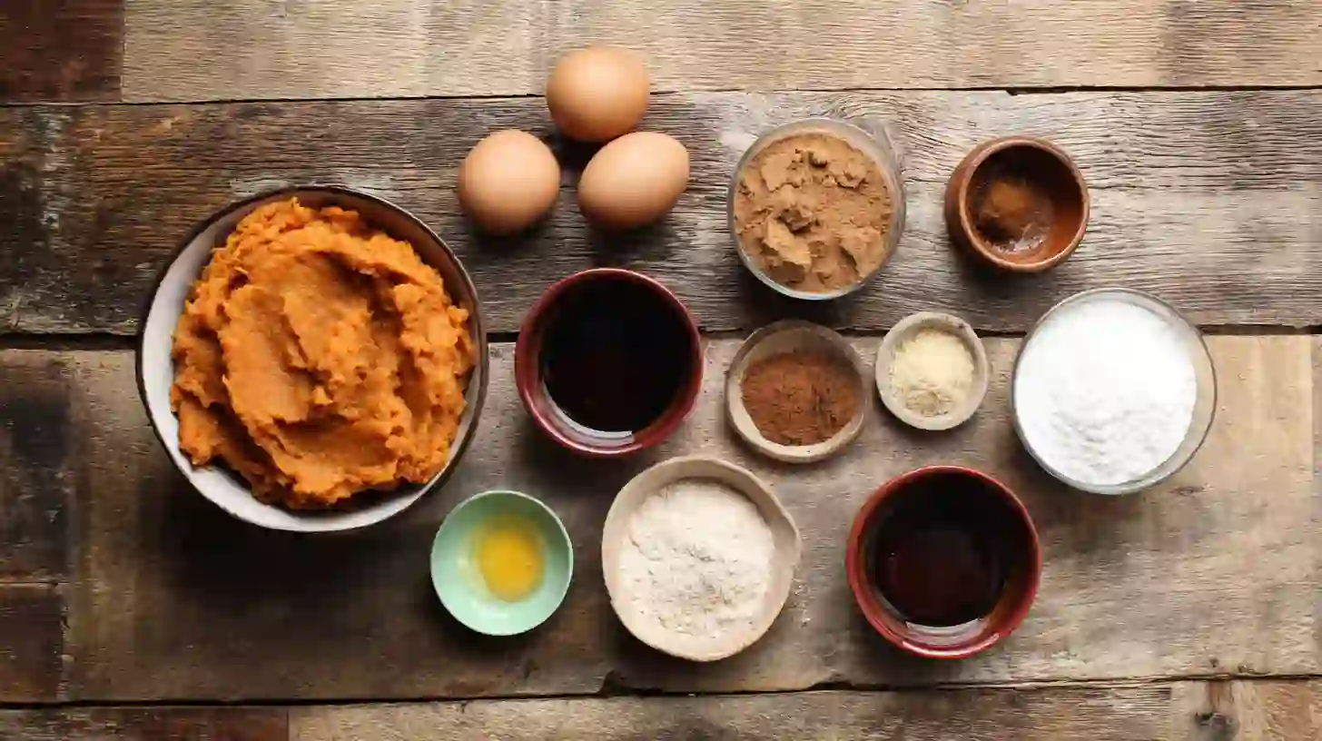 belize-sweet-potato-rum-tres-muffins-ingredients baking ingredients for Belize Sweet Potato Rum Tres Muffins