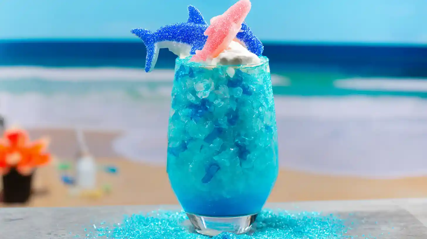 Bite Me Baby Shark Cocktail: Bold Blue Rum Drink for Summer Fun