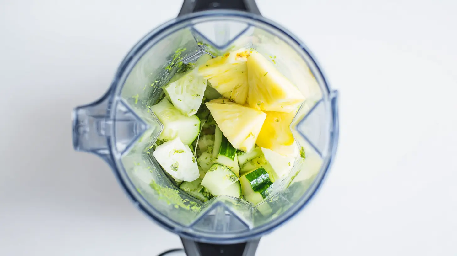 blending-hydrating-fruit-punch blender with raw fruit and coconut water for hydration fruit punch