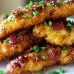 Served Caramelized Bacon and Brown Sugar Chicken Tenders