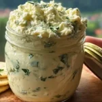 Carlis bee cheese in crock with crackers