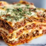 clean Best Million Dollar Lasagna Recipe slice served from baking dish