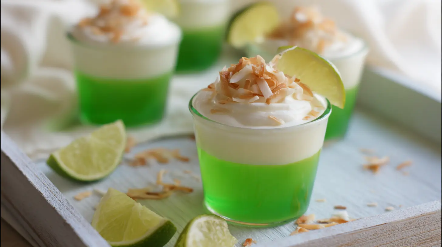 Coconut Lime Daiquiri Jello Shots – Easy Tropical Layered Treat
