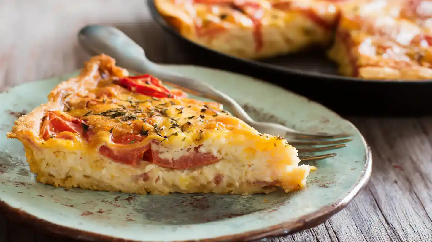 Comforting Bacon Onion Tomato Pie – Creamy, Crispy & So Easy