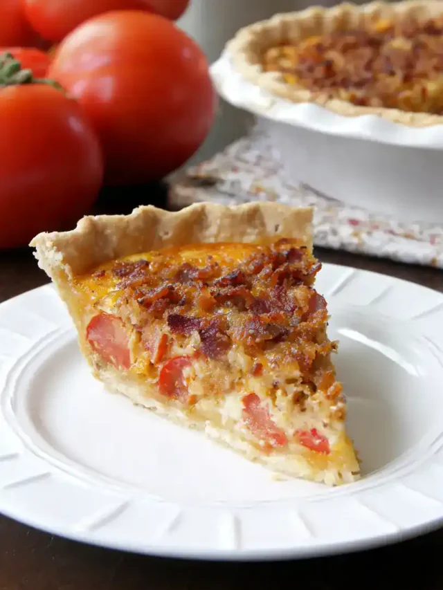 Comforting Bacon Onion Tomato Pie