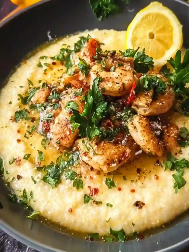 Southern Chicken Scampi with Creamy Parmesan Grits