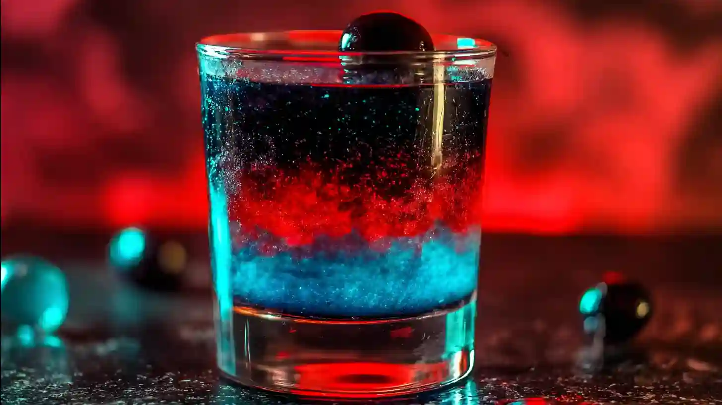 Dark Matter Shots Cocktail – Shimmering Cosmic Vodka Shot Recipe