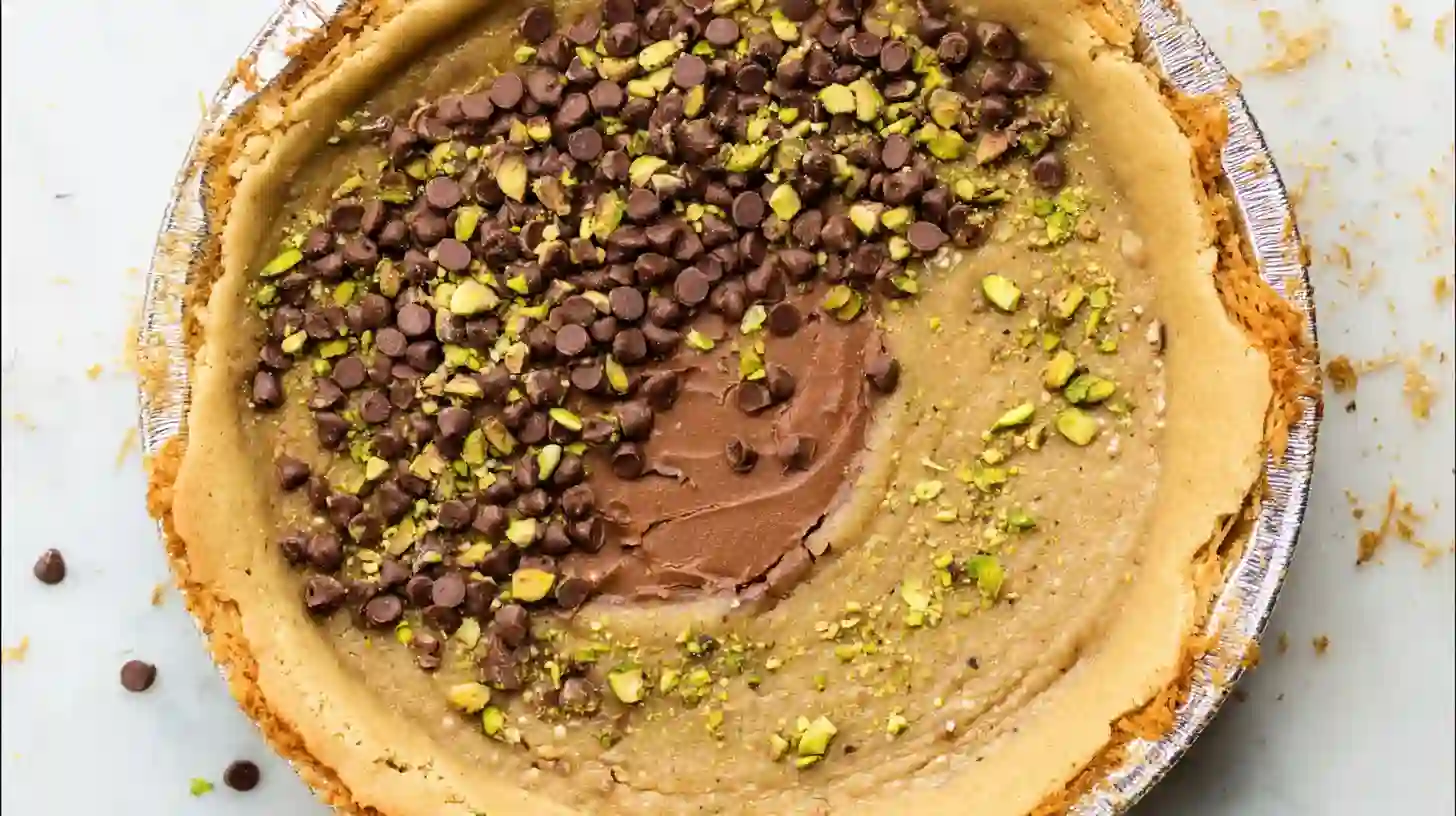 easy-dubai-style-chocolate-cookie-pie-step2-authentic Easy Dubai Style Chocolate Cookie Pie fully layered before baking