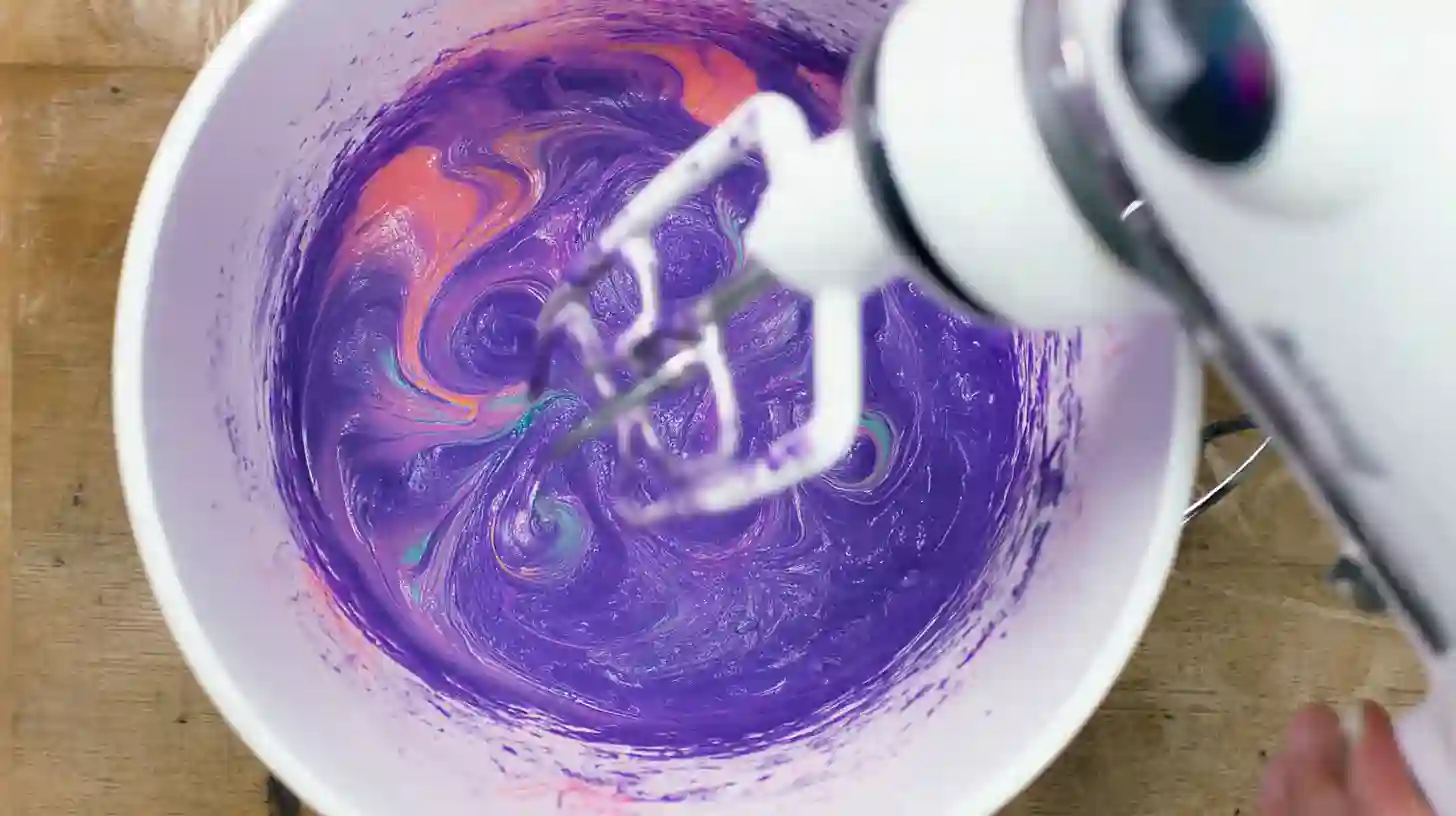 grape-crush-cupcake-Recipe-step1 Grape Crush Cupcake Recipe batter in mixing bowl