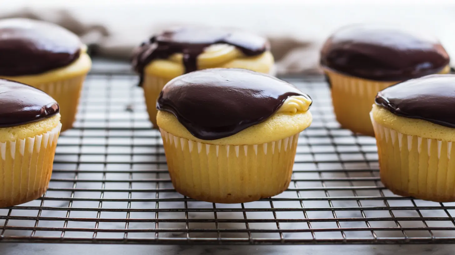 Heavenly Boston Cream Cupcakes – Easy, Creamy, and Chocolatey