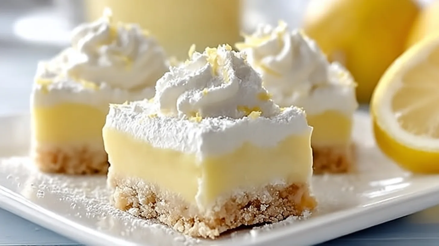 Lazy Day Lemon Cream Pie Bars Recipe – Bright, Creamy, and Easy