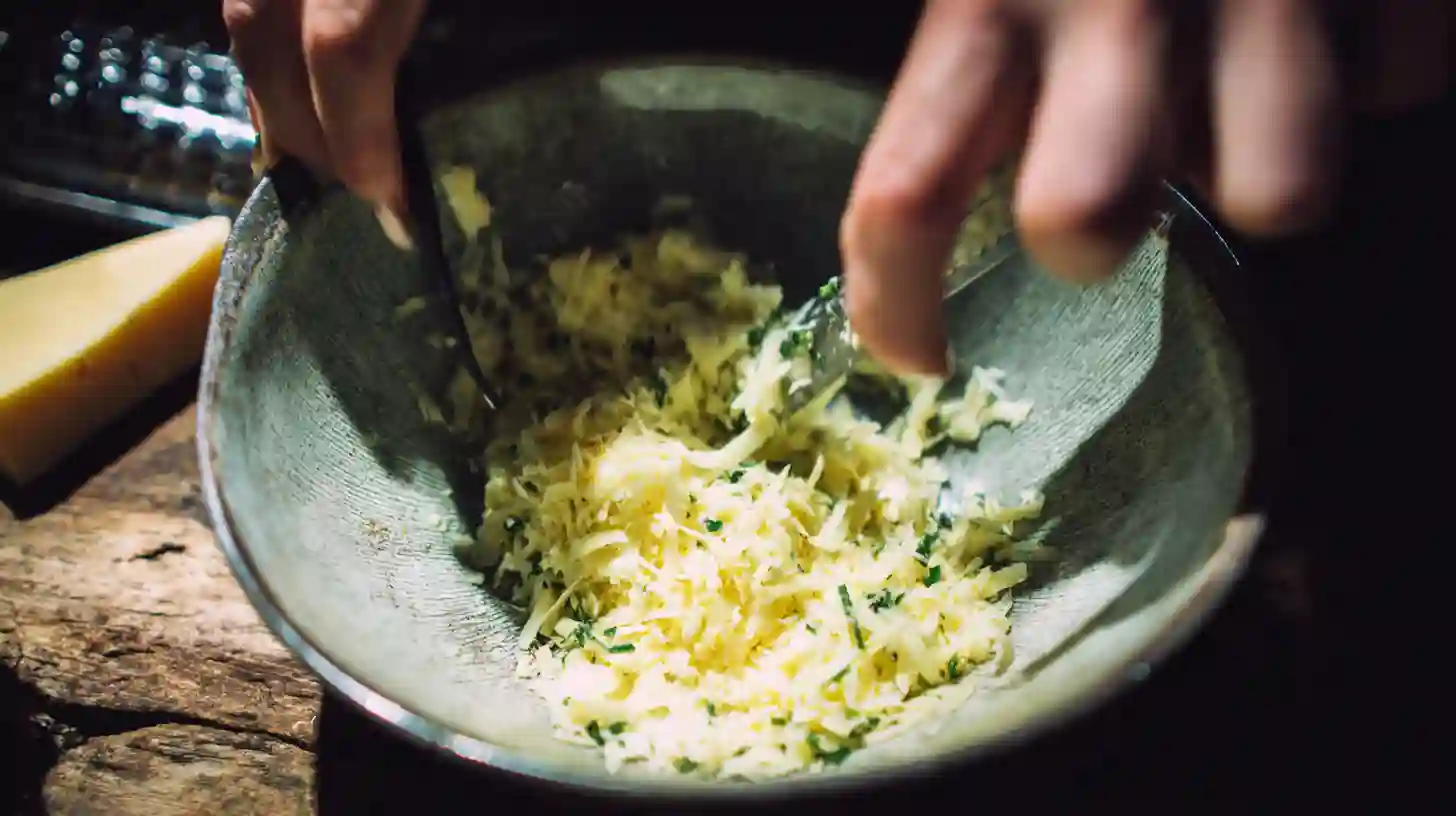 mixing-carlis-bee-cheese mixing carlis bee cheese in bowl