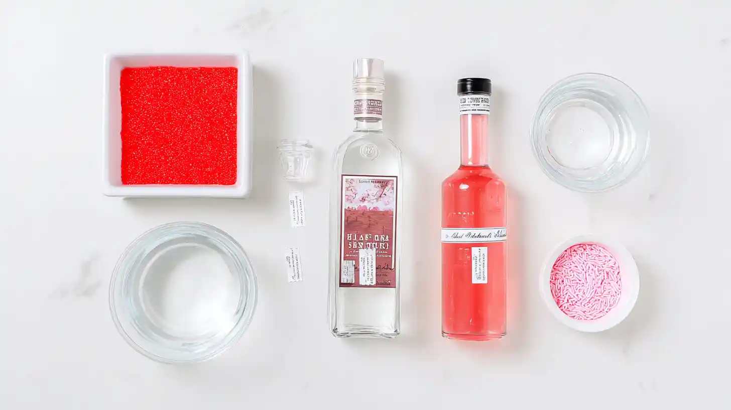 pink-pony-strawberry-jello-shots-ingredients ingredients for pink pony strawberry jello shots