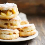 Simple Apple Pie Biscuits Recipe served with glaze and coffee