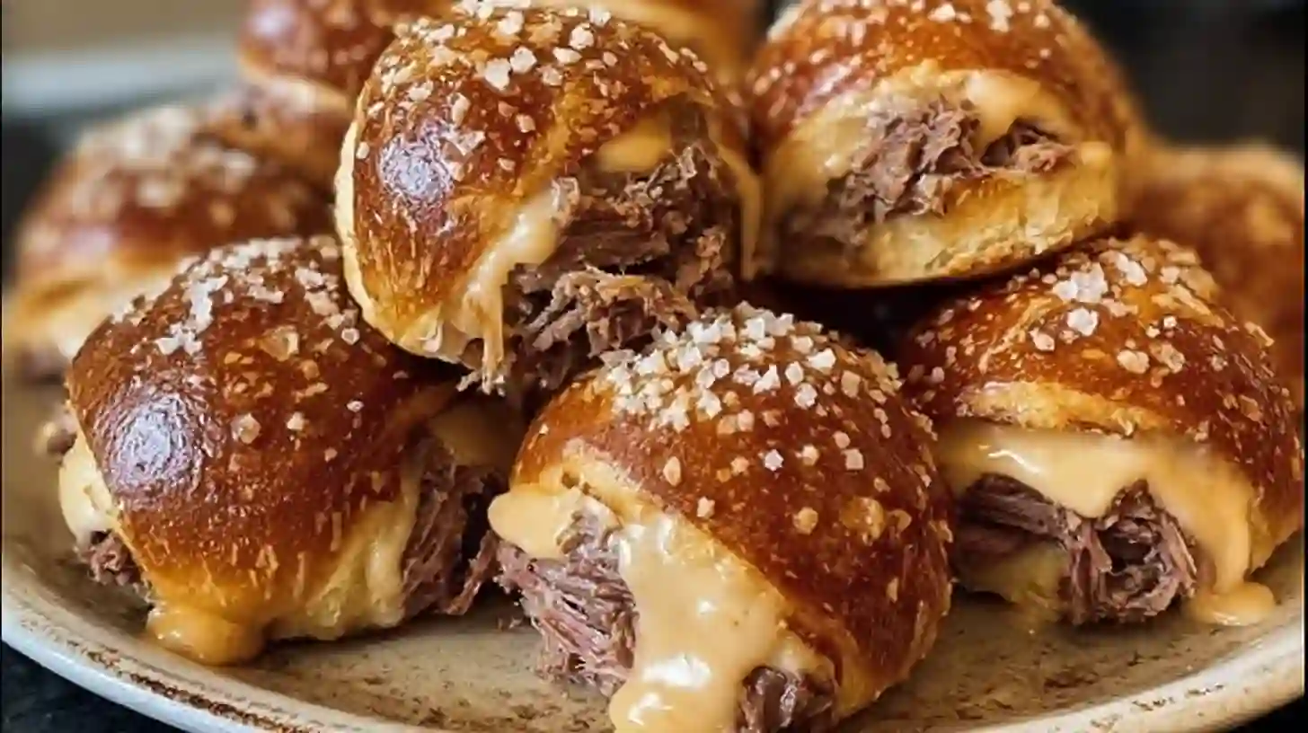 Smoked Brisket and Beer Cheese Pretzel Bombs That Burst with Bold Flavor