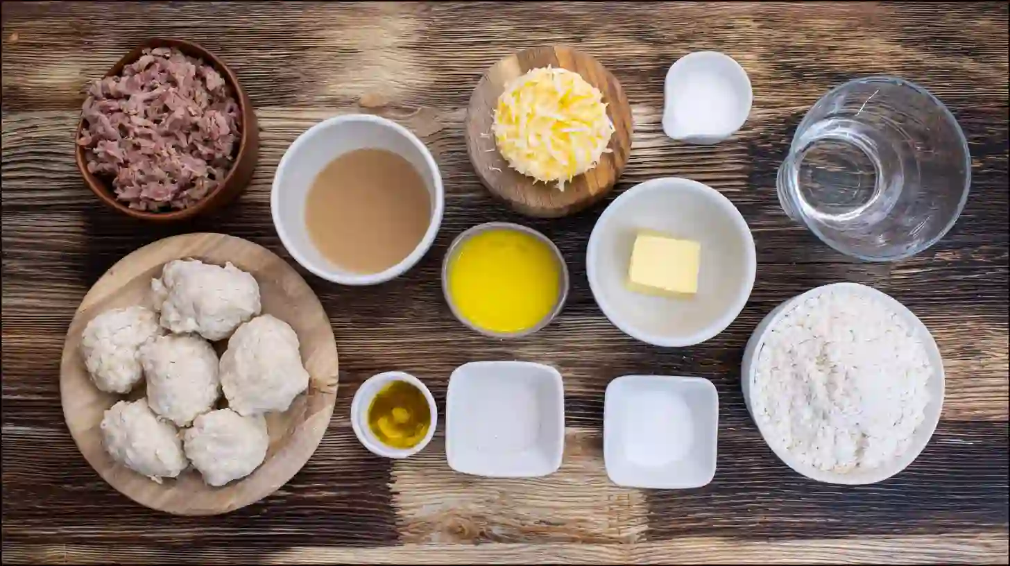 smoked-brisket-and-beer-cheese-pretzel-bombs-ingredients Ingredients for Smoked Brisket and Beer Cheese Pretzel Bombs