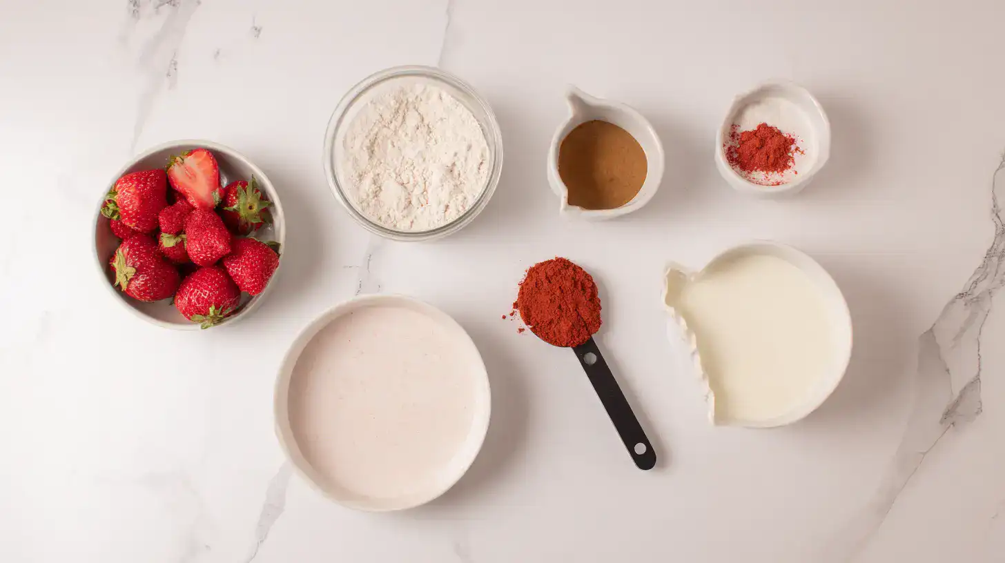strawberry-cheesecake-protein-bar-ingredients Ingredients for strawberry cheesecake protein bars