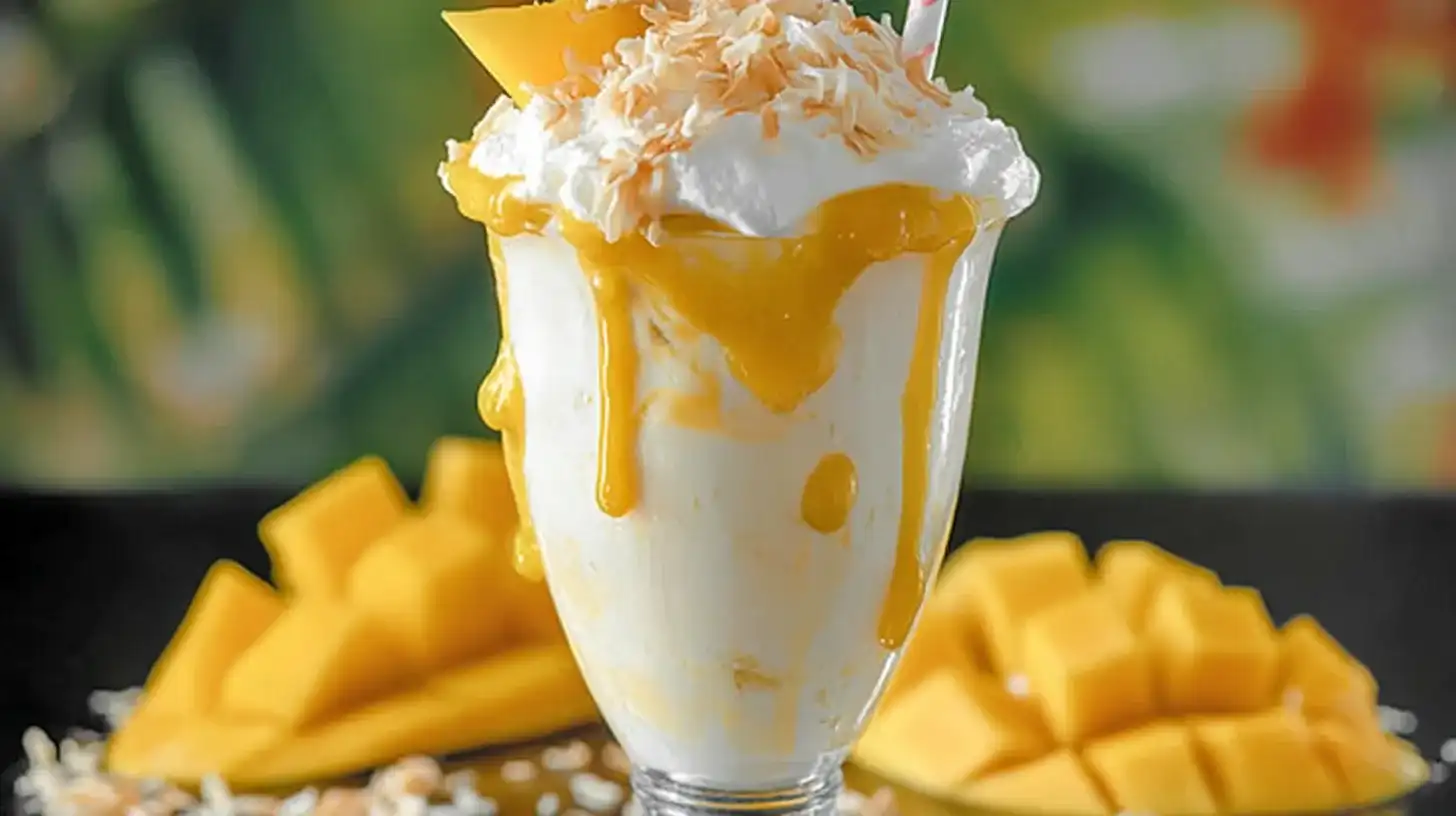 Summer Mango Coconut Float Milkshake – Creamy, Cold & Tropical