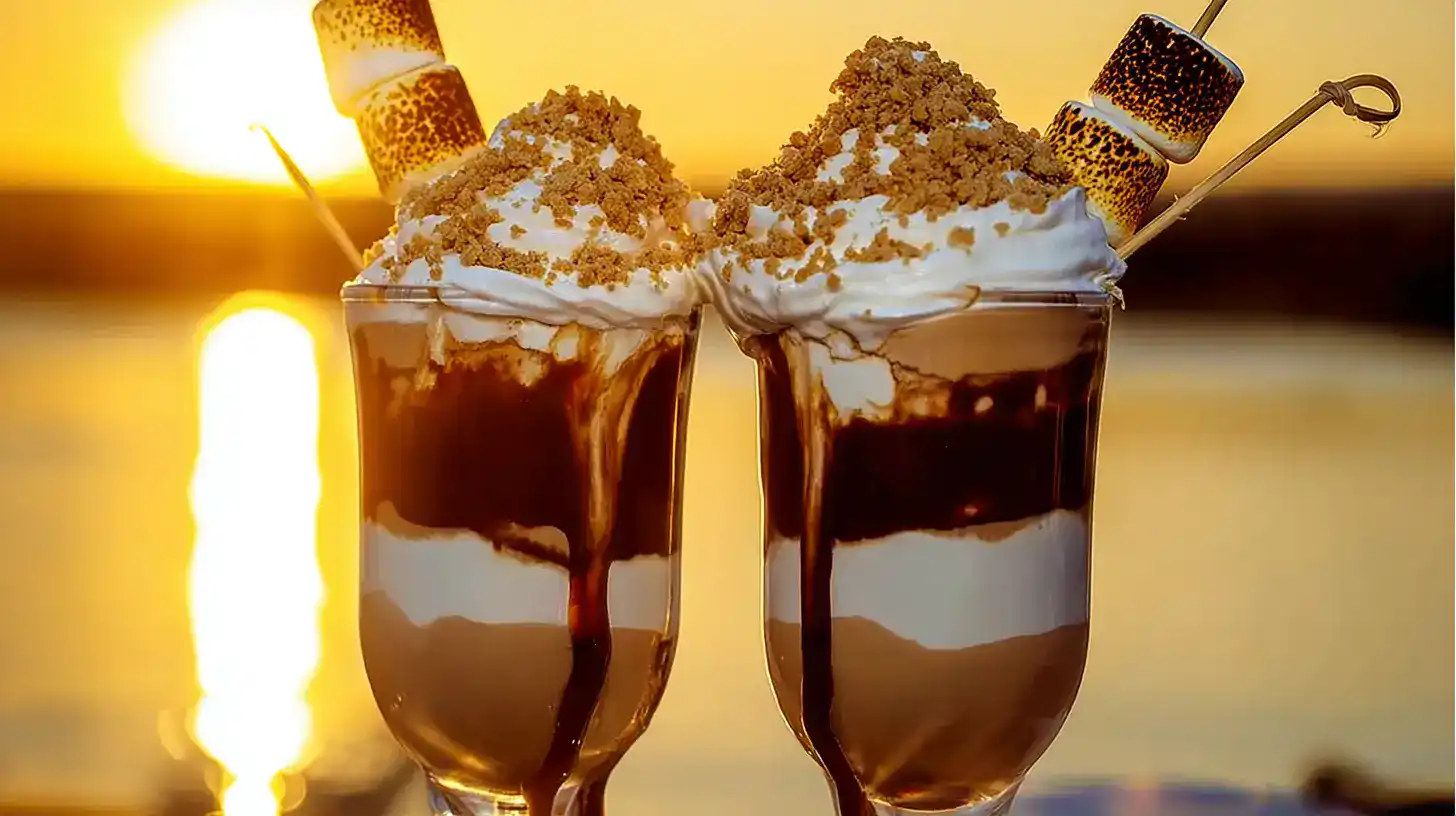 Summer Sunset Smores Shake: Toasted, Creamy