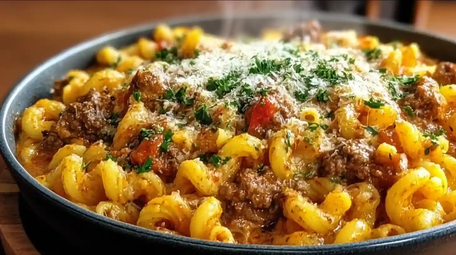 Creamy One Pot Cajun Beef and Cheddar Pasta – Bold, Creamy