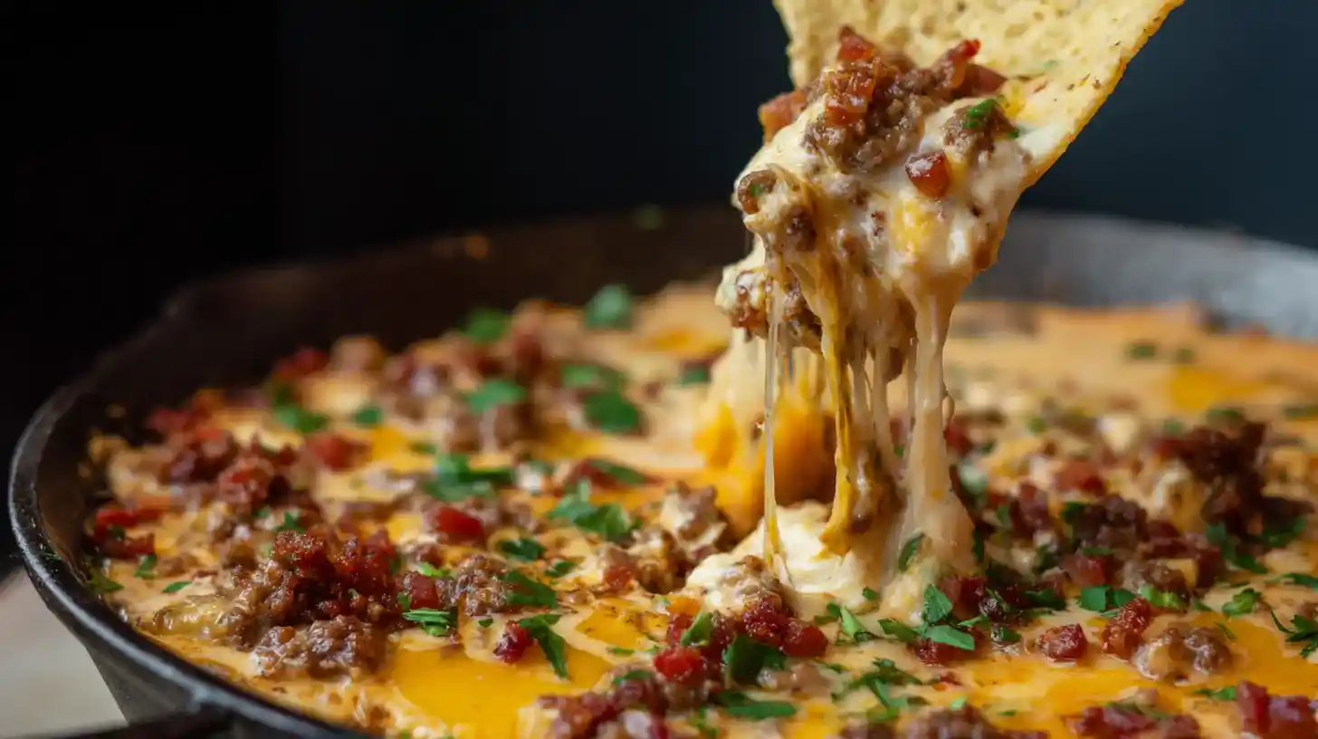 Bacon Cheeseburger Queso Dip Recipe That’s Perfect for Parties