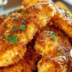 Baking Easy Crack Chicken Tenders until golden brown – quick high protein low carb family chicken recipe