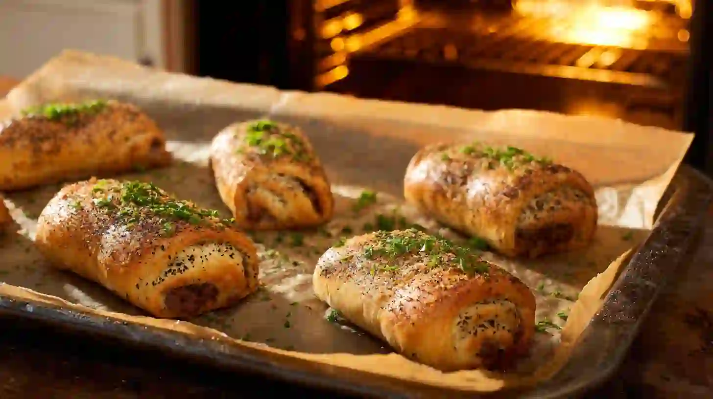 baked-garlic-butter-beef-rollups Baked garlic butter beef rollups topped with parsley
