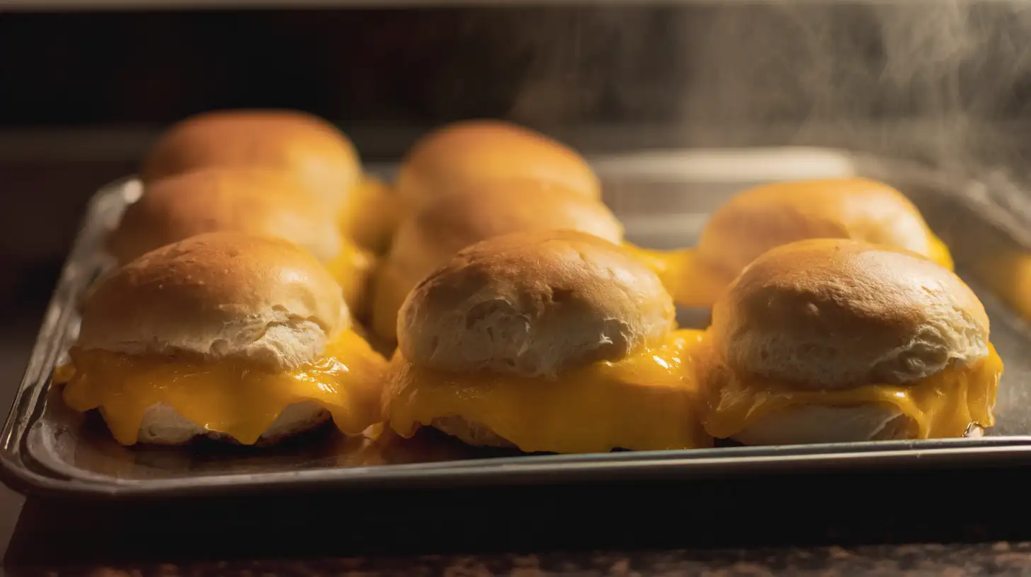 bbq-bacon-ranch-blt-melting-cheddar-cheese Melting cheddar cheese on buns for BBQ Bacon Ranch BLT – best sandwich recipe for lunch with broiled cheesy base